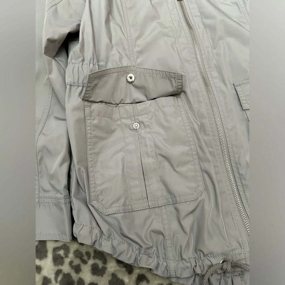 2014 Express Drawstring Utility Jacket in Light Gray Size Small Women’s